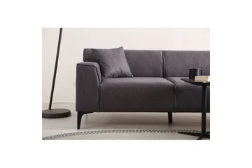 Malpani Soffa med Divan 3-sits - Antracit - Möbler - Vardagsrum - Soffor - Divansoffa & schäslong
