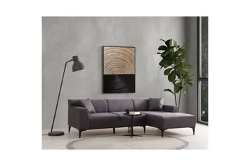 Malpani Soffa med Divan 3-sits - Antracit - Möbler - Vardagsrum - Soffor - Divansoffa & schäslong