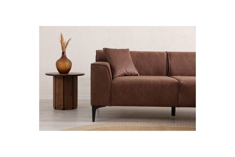 Malpani Soffa med Divan 3-sits - Cognac - Möbler - Vardagsrum - Soffor - Divansoffa & schäslong