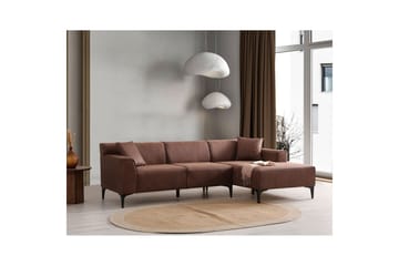 Malpani Soffa med Divan 3-sits - Cognac - Möbler - Vardagsrum - Soffor - Divansoffa & schäslong