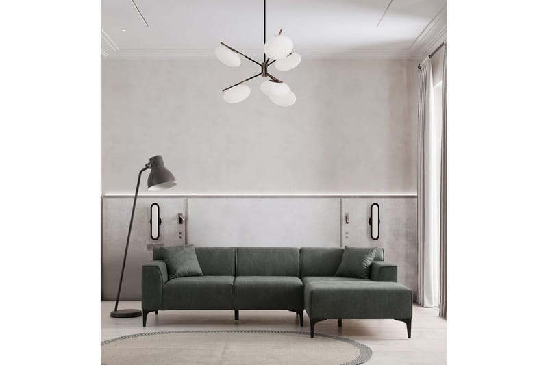 Malpani Soffa med Divan 3-sits - Grön - Möbler - Vardagsrum - Soffor - Divansoffa & schäslong