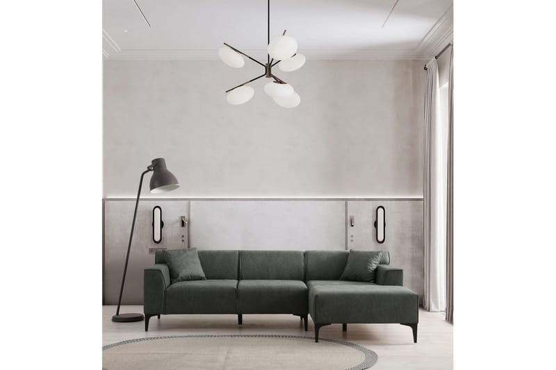 Malpani Soffa med Divan 3-sits - Grön - Möbler - Vardagsrum - Soffor - Divansoffa & schäslong