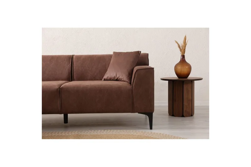 Malpani Soffa med Divan 4-sits - Cognac - Möbler - Vardagsrum - Soffor - Divansoffa & schäslong