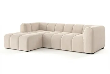 Marlow 3-sits Bubblig Divansoffa vänster - Beige - Möbler - Vardagsrum - Soffor - Divansoffa & schäslong