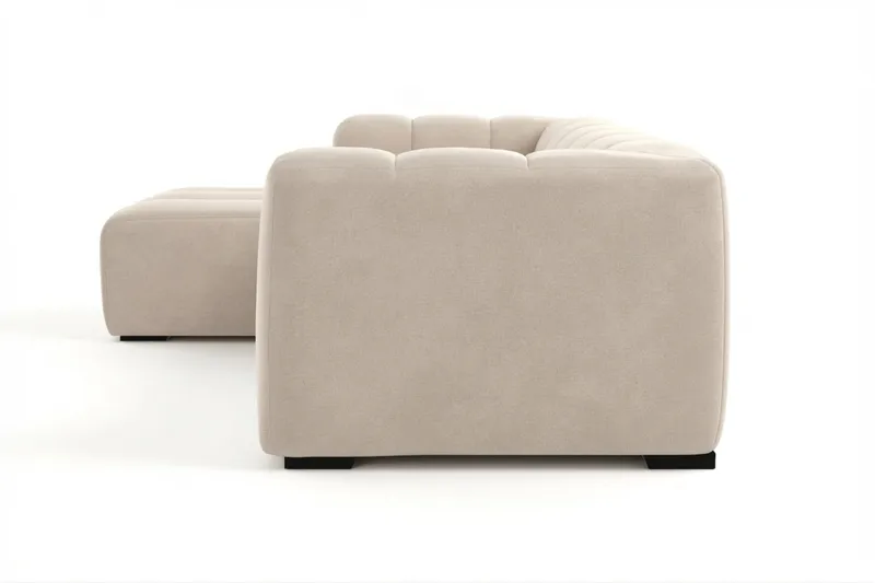 Marlow 3-sits Bubblig Divansoffa vänster - Beige - Möbler - Vardagsrum - Soffor - Divansoffa & schäslong