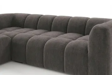 Marlow 3-sits L-formad Bubblig Divansoffa Vänster med Schäslong i Tyg - Grå - Möbler - Vardagsrum - Soffor - Divansoffa & schäslong