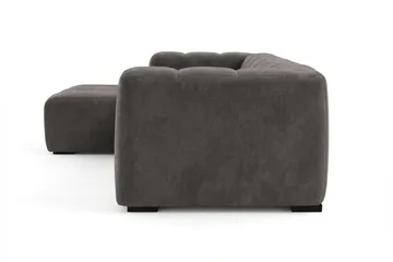 Marlow 3-sits L-formad Bubblig Divansoffa Vänster med Schäslong i Tyg - Grå - Möbler - Vardagsrum - Soffor - Divansoffa & schäslong