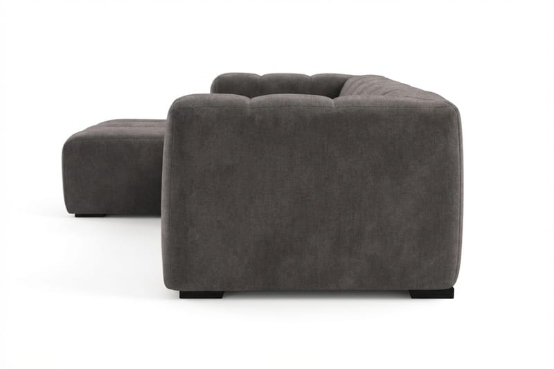 Marlow 3-sits L-formad Bubblig Divansoffa Vänster med Schäslong i Tyg - Grå - Möbler - Vardagsrum - Soffor - Divansoffa & schäslong