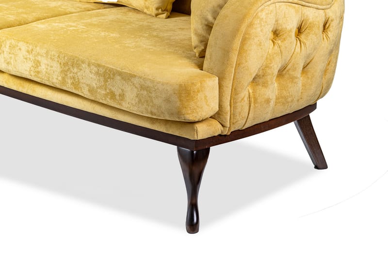 Mattias 3-sits Soffa Sammet - Gul - Möbler - Vardagsrum - Soffor - 3-sits soffor