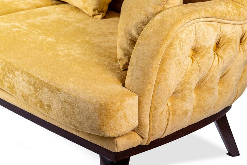 Mattias 3-sits Soffa Sammet - Gul - Möbler - Vardagsrum - Soffor - 3-sits soffor