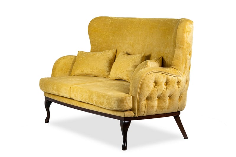 Mattias 3-sits Soffa Sammet - Gul - Möbler - Vardagsrum - Soffor - 3-sits soffor