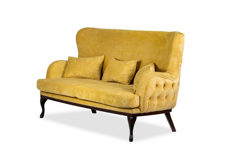 Mattias 3-sits Soffa Sammet - Gul - Möbler - Vardagsrum - Soffor - 3-sits soffor