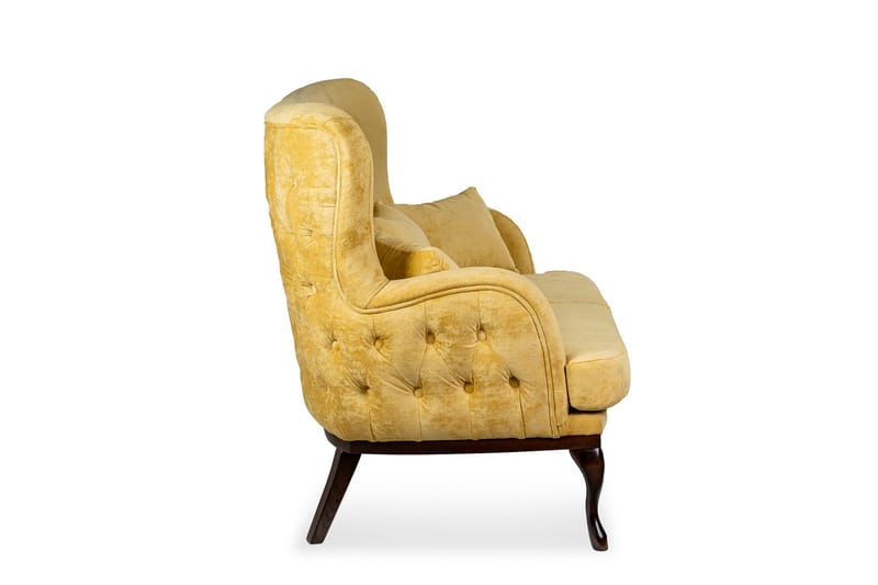 Mattias 3-sits Soffa Sammet - Gul - Möbler - Vardagsrum - Soffor - 3-sits soffor