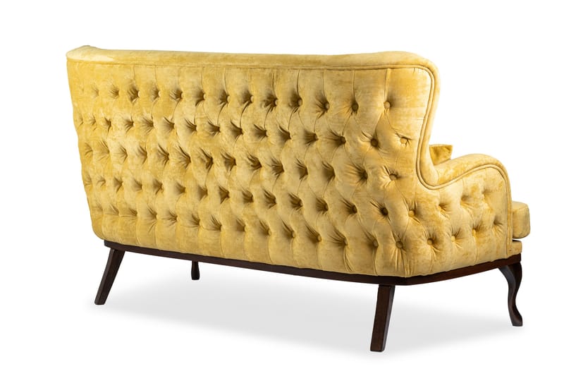 Mattias 3-sits Soffa Sammet - Gul - Möbler - Vardagsrum - Soffor - 3-sits soffor