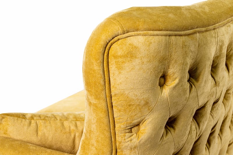 Mattias 3-sits Soffa Sammet - Gul - Möbler - Vardagsrum - Soffor - 3-sits soffor