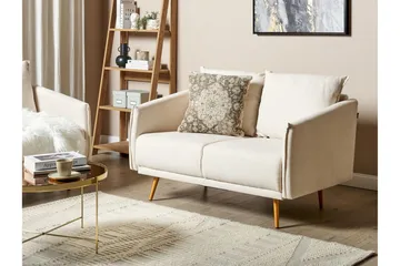Maurana Soffa 2-sits - Beige/Guld - Möbler - Vardagsrum - Soffor - 2-sits soffor