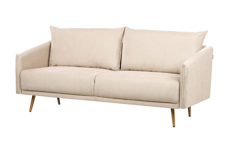 Maurana Soffa 3-sits - Beige/Guld - Möbler - Vardagsrum - Soffor - 3-sits soffor