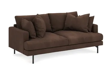 Menard 3-sits Djup Manchestersoffa - Brun - Möbler - Vardagsrum - Soffor - 3-sits soffor