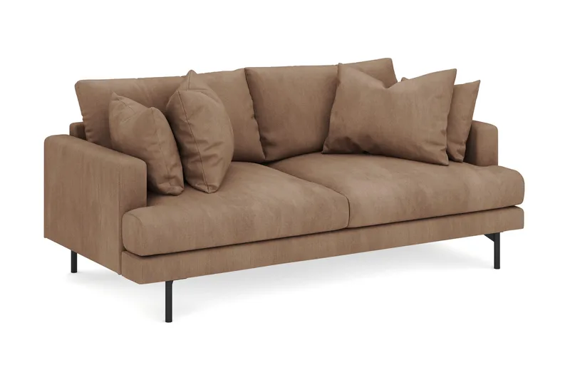 Menard 3-sits Djup Manchestersoffa - Brun - Möbler - Vardagsrum - Soffor - 3-sits soffor