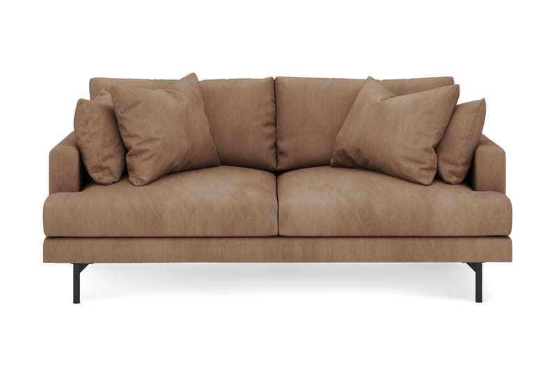 Menard 3-sits Djup Manchestersoffa, Brun