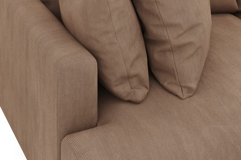 Menard 3-sits Djup Manchestersoffa - Brun - Möbler - Vardagsrum - Soffor - 3-sits soffor