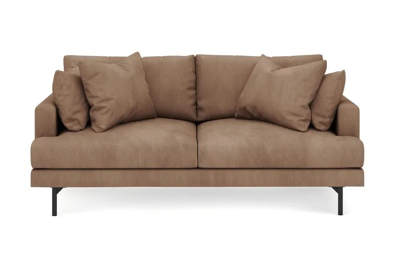 Menard 3-sits Djup Manchestersoffa - Brun - Möbler - Vardagsrum - Soffor - 3-sits soffor