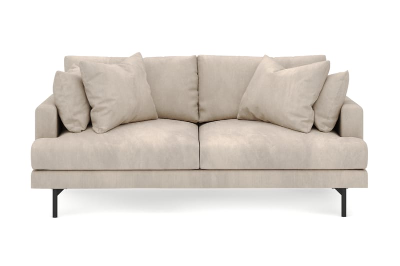 Menard 3-sits Djup Manchestersoffa, Greige