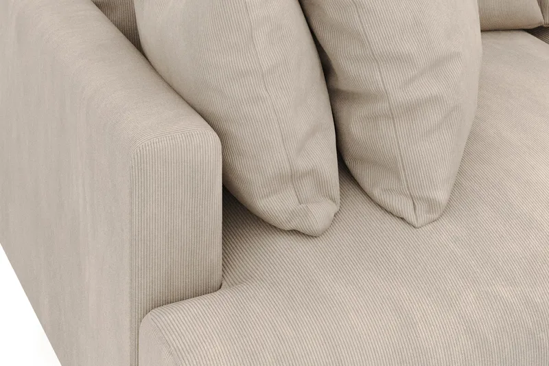 Menard 3-sits Djup Manchestersoffa - Greige - Möbler - Vardagsrum - Soffor - 3-sits soffor