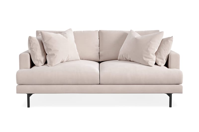 Menard 3-sits Djup Sammetssoffa 205 cm bred, Beige