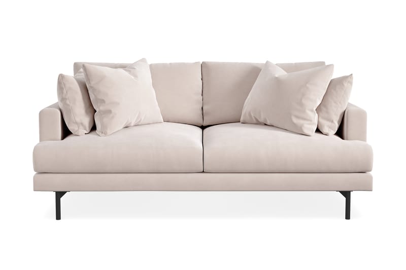 Menard 3-sits Djup Sammetssoffa 205 cm bred - Beige - Möbler - Vardagsrum - Soffor - Sammetssoffor