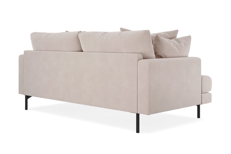 Menard 3-sits Djup Sammetssoffa 205 cm bred - Beige - Möbler - Vardagsrum - Soffor - Sammetssoffor