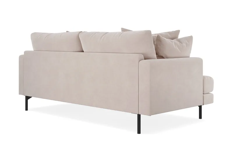 Menard 3-sits Djup Sammetssoffa 205 cm bred - Beige - Möbler - Vardagsrum - Soffor - Sammetssoffor