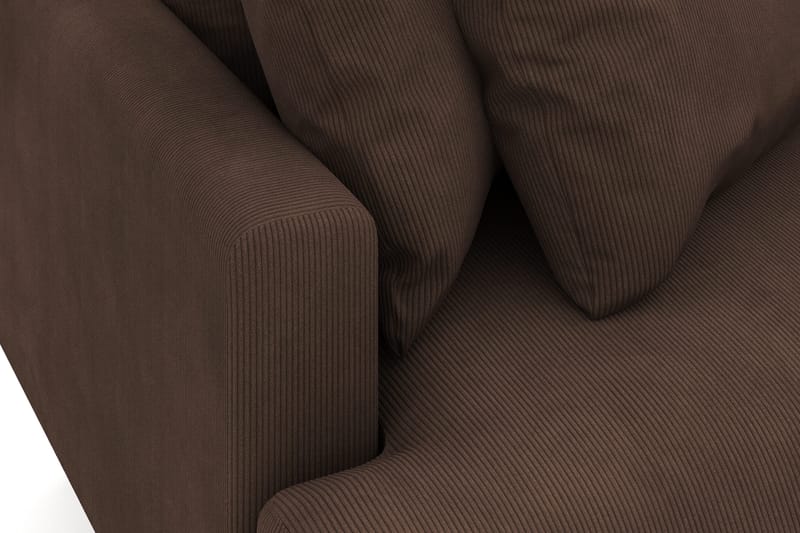 Menard 3-sits Högervänd L-formad Divansoffa i Manchester - Brun - Möbler - Vardagsrum - Soffor - Divansoffa & schäslong