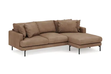 Menard 3-sits Högervänd L-formad Divansoffa i Manchester - Brun - Möbler - Vardagsrum - Soffor - Divansoffa & schäslong