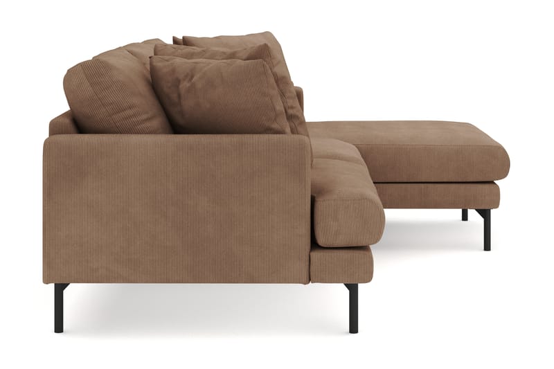 Menard 3-sits Högervänd L-formad Divansoffa i Manchester - Brun - Möbler - Vardagsrum - Soffor - Divansoffa & schäslong
