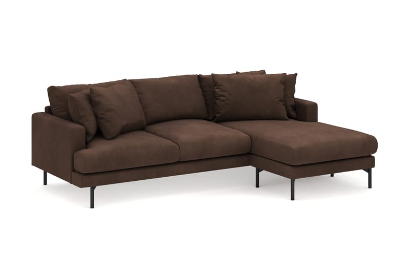 Menard 3-sits Högervänd L-formad Divansoffa i Manchester - Brun - Möbler - Vardagsrum - Soffor - Divansoffa & schäslong