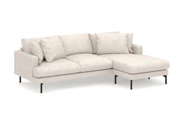 Menard 3-sits Högervänd L-formad Divansoffa i Tyg - Beige - Möbler - Vardagsrum - Soffor - Divansoffa & schäslong