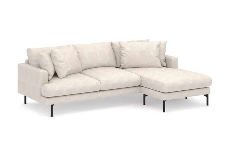 Menard 3-sits Högervänd L-formad Divansoffa i Tyg - Beige - Möbler - Vardagsrum - Soffor - Divansoffa & schäslong