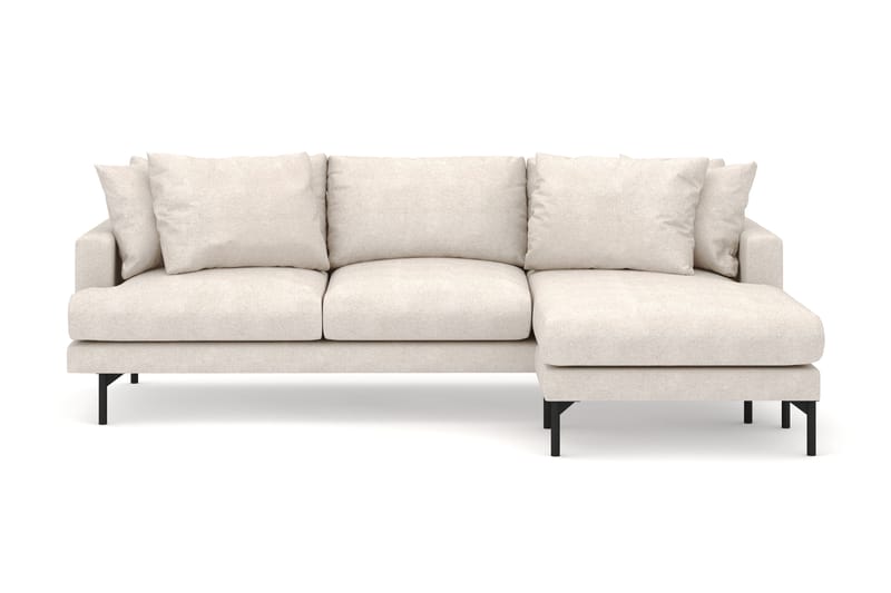 Menard 3-sits Högervänd L-formad Divansoffa i Tyg - Beige - Möbler - Vardagsrum - Soffor - Divansoffa & schäslong