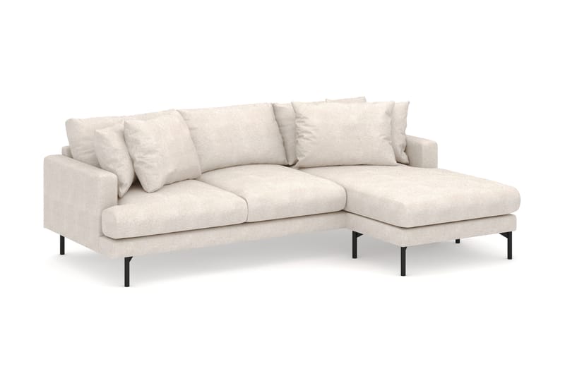 Menard 3-sits Högervänd L-formad Divansoffa i Tyg - Beige - Möbler - Vardagsrum - Soffor - Divansoffa & schäslong
