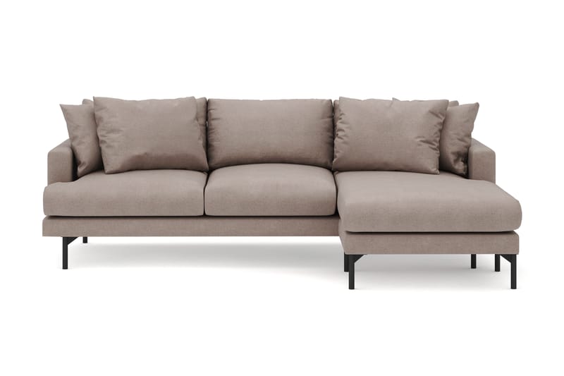 Menard 3-sits Högervänd L-formad Divansoffa i Tyg - Brun - Möbler - Vardagsrum - Soffor - Divansoffa & schäslong