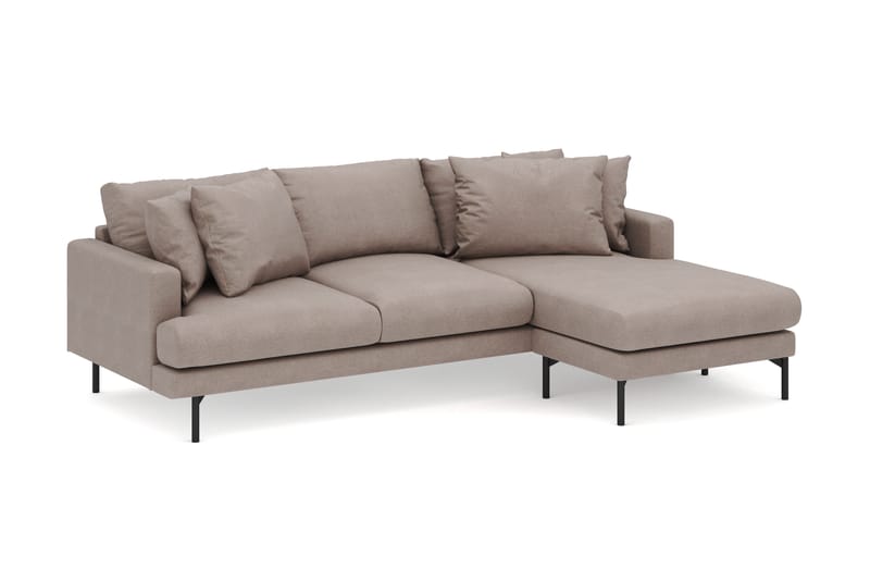 Menard 3-sits Högervänd L-formad Divansoffa i Tyg - Brun - Möbler - Vardagsrum - Soffor - Divansoffa & schäslong