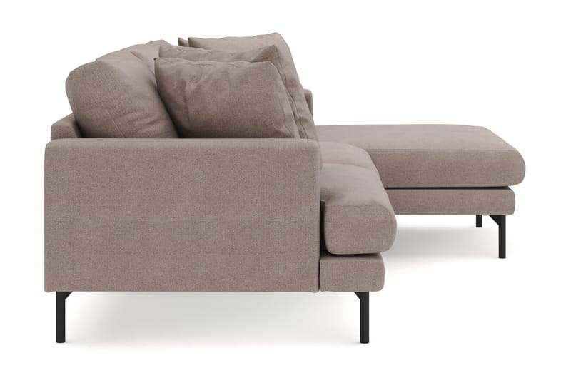 Menard 3-sits Högervänd L-formad Divansoffa i Tyg - Brun - Möbler - Vardagsrum - Soffor - Divansoffa & schäslong