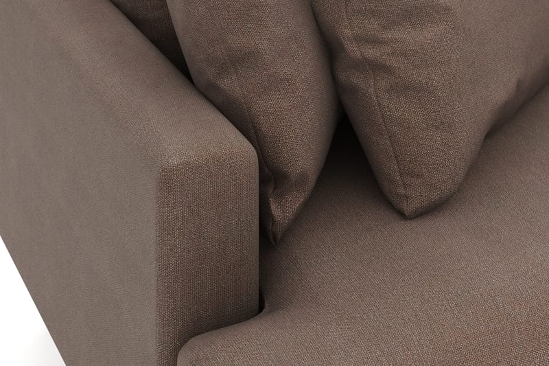 Menard 3-sits Högervänd L-formad Divansoffa i Tyg - Brun - Möbler - Vardagsrum - Soffor - Divansoffa & schäslong
