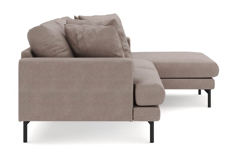 Menard 3-sits Högervänd L-formad Divansoffa i Tyg - Brun - Möbler - Vardagsrum - Soffor - Divansoffa & schäslong