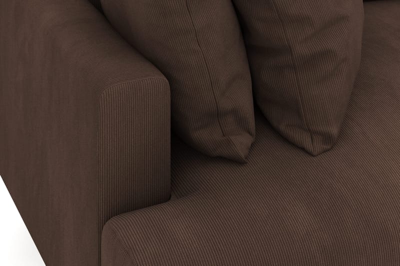 Menard 4-sits Djup Manchestersoffa - Brun - Möbler - Vardagsrum - Soffor - 4-sits soffor