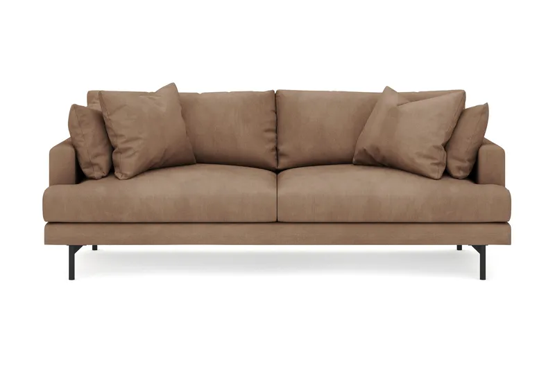 Menard 4-sits Djup Manchestersoffa - Brun - Möbler - Vardagsrum - Soffor - 4-sits soffor