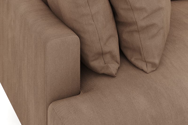 Menard 4-sits Djup Manchestersoffa - Brun - Möbler - Vardagsrum - Soffor - 4-sits soffor