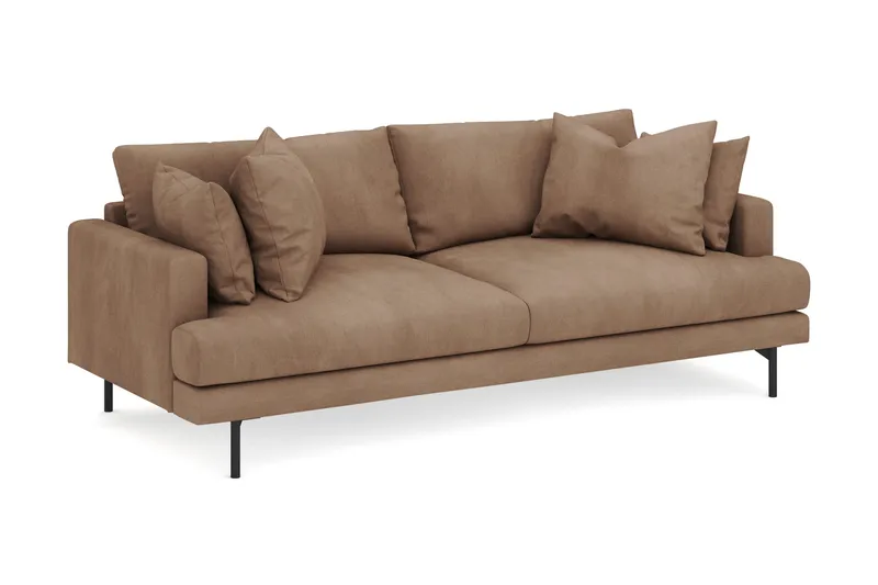 Menard 4-sits Djup Manchestersoffa - Brun - Möbler - Vardagsrum - Soffor - 4-sits soffor