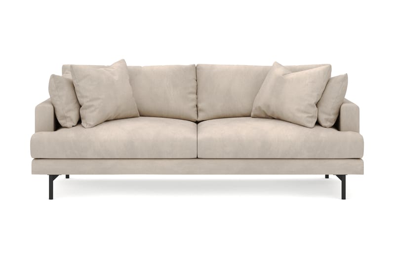 Menard 4-sits Djup Manchestersoffa - Grå - Möbler - Vardagsrum - Soffor - 4-sits soffor